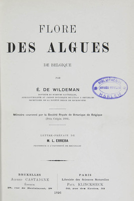 16486
<br/>
Flore des algues de Belgique.
<br/>
<em></em>